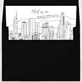 "Hollywood Sign Skyline Envelope Liner with custom text/saying | Set of 10 | For 5x7 Minted Square Flap Envelope" - Envelope Liners in white by Kimee Meyer