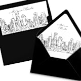 "Houston Texas Skyline Envelope Liner with custom text/saying | Set of 10 | For 5x7 Minted Square Flap Envelope" - Envelope Liners in white by Kimee Meyer