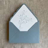 "Jessica minimalist steel blue envelope liner for A7 euro flap envelope | pack of 10" - Envelope Liners in blue by Ivory Invitations