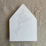 "Jessica minimalist steel blue envelope liner for A7 euro flap envelope | pack of 10" - Envelope Liners in blue by Ivory Invitations