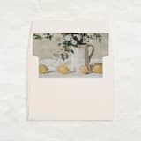 "A7 Fine Art Envelope Liners Square Flap // Flowers + Lemons (Set of 25)" - Envelope Liners in yellow by Clover and Lamb