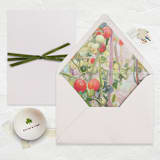 "A7 Fine Art Envelope Liners // Tomato Vines (Set of 25)" - Envelope Liners in red by Clover and Lamb