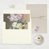 "A7 Fine Art Envelope Liners Square Flap // White Roses (Set of 25)" - Envelope Liners in multicolor by Clover and Lamb