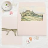 "A7 Envelope Liners Square Flap // Castle on a Hill (Set of 25)" - Envelope Liners in green by Clover and Lamb