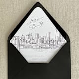 "Brooklyn Skyline Self-Adhesive Envelope Liner with custom text | Set of 10" - Envelope Liners in white by Kimee Meyer