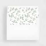 "Floral Sage Liner | Set of 25 Envelope Liners" - Envelope Liners in green by Nikki Turner