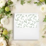 "Floral Sage Liner | Set of 25 Envelope Liners" - Envelope Liners in green by Nikki Turner
