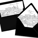 "Macon Georgia Skyline Envelope Liner with custom text/saying | Set of 10 | For 5x7 Minted Square Flap Envelope" - Envelope Liners in white by Kimee Meyer