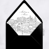 "Macon Georgia Skyline Envelope Liner with custom text/saying | Set of 10 | For 5x7 Minted Square Flap Envelope" - Envelope Liners in white by Kimee Meyer