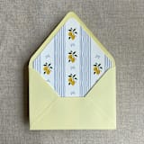 "Blue lemon envelope liner for A7 euro flap envelope | pack of 10" - Envelope Liners in blue by Ivory Invitations