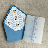 "Blue lemon envelope liner for A7 euro flap envelope | pack of 10" - Envelope Liners in blue by Ivory Invitations