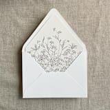 "Adorable wild floral envelope liner for A7 euro flap envelope | pack of 10" - Envelope Liners in gray by Ivory Invitations