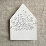 "Adorable wild floral envelope liner for A7 euro flap envelope | pack of 10" - Envelope Liners in gray by Ivory Invitations