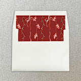 "Red Merry Christmas Stripes Square Envelope Liner | Set of 10" - Envelope Liners in red by Cotton and Bow
