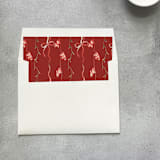 "Red Merry Christmas Stripes Square Envelope Liner | Set of 10" - Envelope Liners in red by Cotton and Bow