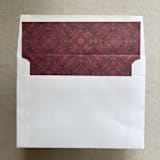 "A7 Envelope Liners Isabella in Deep Red on Red for Straight Flap Envelopes | Pack of 10" - Envelope Liners in red by Renée Stramel