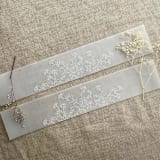 "Adorable flowers white ink printed floral vellum belly band 2 inch wide for 5x7 inches card | pack of 10" - Envelope Liners in white by Ivory Invitations
