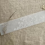"Adorable flowers white ink printed floral vellum belly band 2 inch wide for 5x7 inches card | pack of 10" - Envelope Liners in white by Ivory Invitations