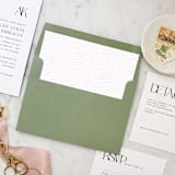 "A7 Envelope Liners Pink Waves Square Flap (set of 10)" - Envelope Liners in pink by Design by Laney