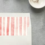"Red Stripe Watercolor Square Envelope Liner | Set of 10" - Envelope Liners in red by Cotton and Bow
