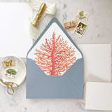 "A7 Envelope Liners Ocean Coral (set of 10)" - Envelope Liners in red by Design by Laney