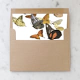 "A7 Envelope Liners Butterflies Square Flap (set of 10)" - Envelope Liners in natural by Design by Laney