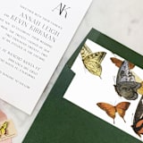 "A7 Envelope Liners Butterflies Square Flap (set of 10)" - Envelope Liners in natural by Design by Laney