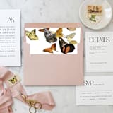 "A7 Envelope Liners Butterflies Square Flap (set of 10)" - Envelope Liners in natural by Design by Laney