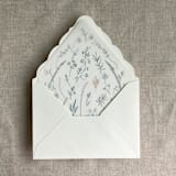 "Soft floral garden printed vellum envelope liner for A7 euro flap envelope | pack of 10" - Envelope Liners in multicolorassorted-colors by Ivory Invitations