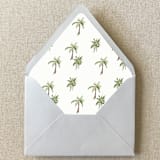 "Palm Tree Envelope Liner | Set of 10 | For 5x7” Invitations" - Envelope Liners in green by Cotton and Bow
