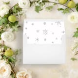 "Simple Snowflakes | Set of 25 Envelope Liners" - Envelope Liners in white by Nikki Turner