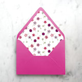 "A7 Envelope Liners Pink and Purple Flowers (set of 10)" - Envelope Liners in pink by Design by Laney