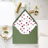 "A7 Envelope Liners Pink and Purple Flowers (set of 10)" - Envelope Liners in pink by Design by Laney