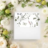 "Wildflower Butterly | Set of 25 Envelope Liners" - Envelope Liners in multicolor by Nikki Turner