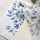 "Leafy Watercolor Square Envelope Liner | Set of 10" - Envelope Liners in white by Campofiore Paper Studio