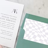 "A7 Envelope Liners Lavender Warped Checkerboard Square Flap (set of 10)" - Envelope Liners in purple by Design by Laney