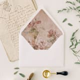 "Romantic Blush Pink Floral Liner | Set of 25 Euro Envelope Liners" - Envelope Liners in beige by Nikki Turner