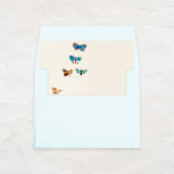 "A7 Envelope Liners Square Flap // Five Butterflies (Set of 25)" - Envelope Liners in multicolorassorted-colors by Clover and Lamb