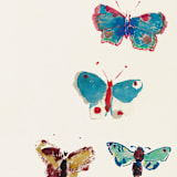 "A7 Envelope Liners Square Flap // Five Butterflies (Set of 25)" - Envelope Liners in multicolorassorted-colors by Clover and Lamb