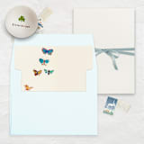 "A7 Envelope Liners Square Flap // Five Butterflies (Set of 25)" - Envelope Liners in multicolorassorted-colors by Clover and Lamb