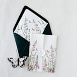"Elegant Wildflower Floral Wedding Invitation Envelope liners, Set of 10" - Envelope Liners in pink by Eva Friesen