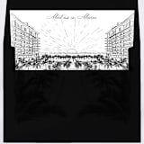 "Cancun Mexico Skyline Envelope Liner with custom text/saying | Set of 10 | For 5x7 Minted Square Flap Envelope" - Envelope Liners in white by Kimee Meyer