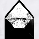 "Cancun Mexico Skyline Envelope Liner with custom text/saying | Set of 10 | For 5x7 Minted Square Flap Envelope" - Envelope Liners in white by Kimee Meyer
