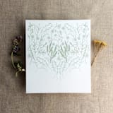 "Sage English botanical garden floral envelope liner for A7 square flap envelope | pack of 10" - Envelope Liners in green by Ivory Invitations