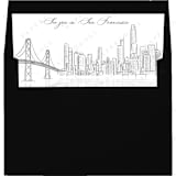 "San Francisco Skyline Envelope Liner with custom text/saying | Set of 10 | For 5x7 Minted Square Flap Envelope" - Envelope Liners in white by Kimee Meyer