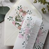 "Delicate Floral Watercolor Envelope Liner | Set of 10" - Envelope Liners in beige by Campofiore Paper Studio