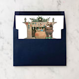 "A7 Envelope Liners Santa Hanging Stockings (set of 10) Square" - Envelope Liners in red by Design by Laney