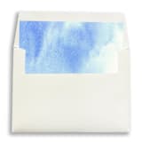 "Blue Watercolor Square Envelope Liner | Set of 10 | For 5x7” invitations " - Envelope Liners in blue by Cotton and Bow