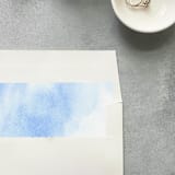 "Blue Watercolor Square Envelope Liner | Set of 10 | For 5x7” invitations " - Envelope Liners in blue by Cotton and Bow