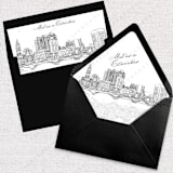 "Columbus Ohio Skyline Envelope Liner with custom text/saying | Set of 10 | For 5x7 Minted Square Flap Envelope" - Envelope Liners in white by Kimee Meyer